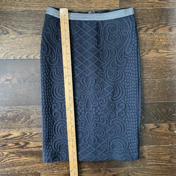 Anthropologie Moulinette Soeurs Black Textured Knit Pencil Skirt-XS - Picture 9 of 11